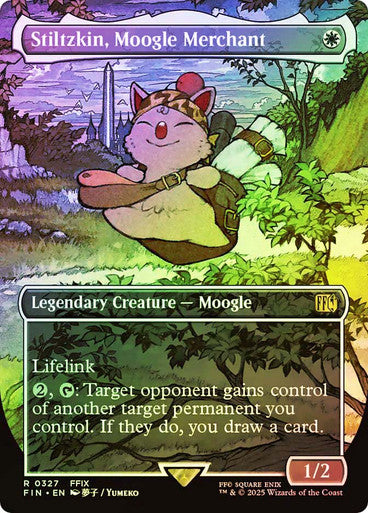 IMPORTABLE DUBAI-Stiltzkin, Moogle Merchant (#327) (Borderless) FINAL FANTASY - Variants Magic: The Gathering English Foil
