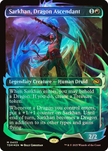 IMPORTABLE DUBAI-Sarkhan, Dragon Ascendant (#403) (Showcase) Tarkir: Dragonstorm - Variants Magic: The Gathering English Foil