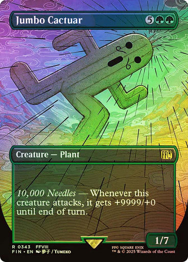 IMPORTABLE DUBAI-Jumbo Cactuar (Borderless) FINAL FANTASY - Variants Magic: The Gathering English Foil