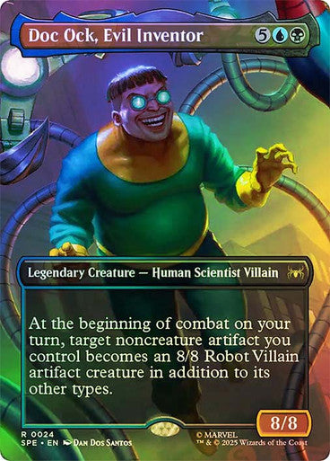 IMPORTABLE DUBAI-Doc Ock, Evil Inventor (Borderless) Marvel's Spider-Man Eternal - Variants Magic: The Gathering English Foil