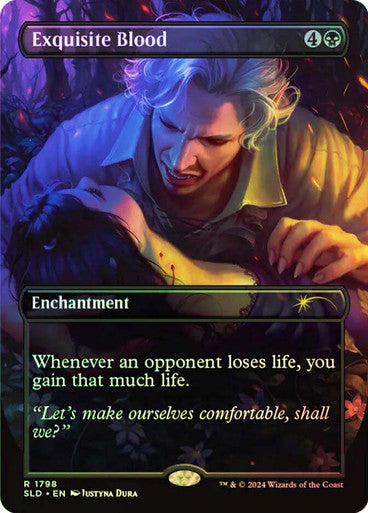 IMPORTABLE DUBAI-Exquisite Blood (Dungeons & Dragons) (Secret Lair) (#1798) (Borderless) Secret Lair Magic: The Gathering English Foil