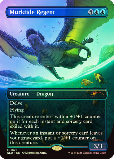 IMPORTABLE DUBAI-Murktide Regent (Secret Lair) (#1878) (Borderless) Secret Lair Magic: The Gathering English Foil