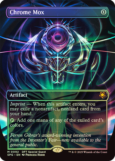 IMPORTABLE DUBAI-Chrome Mox (Borderless) Special Guests Magic: The Gathering English Foil