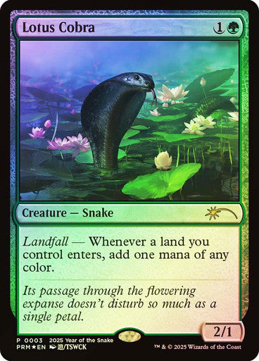 IMPORTABLE DUBAI-Lotus Cobra (Lunar New Year) Promo: General Magic: The Gathering English Foil