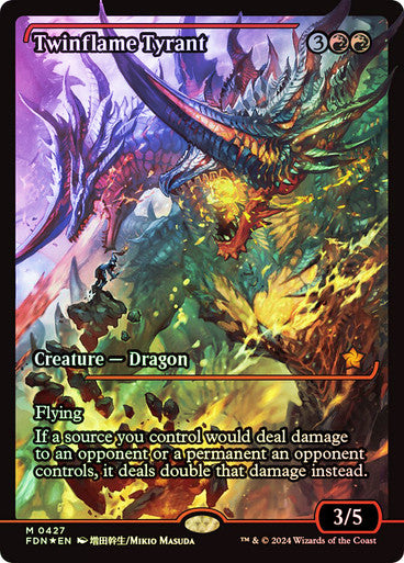 IMPORTABLE DUBAI-Twinflame Tyrant (Showcase) Foundations - Variants Magic: The Gathering English Foil