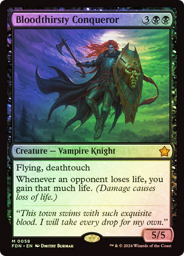 IMPORTABLE DUBAI-Bloodthirsty Conqueror Foundations Magic: The Gathering English Foil