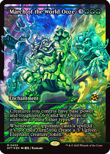 IMPORTABLE DUBAI-March of the World Ooze (Showcase) Aetherdrift - Variants Magic: The Gathering English Foil