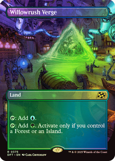 IMPORTABLE DUBAI-Willowrush Verge (Borderless) Aetherdrift - Variants Magic: The Gathering English Foil