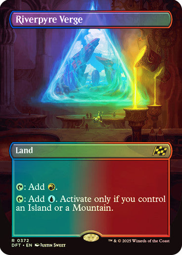IMPORTABLE DUBAI-Riverpyre Verge (Borderless) Aetherdrift - Variants Magic: The Gathering English Foil