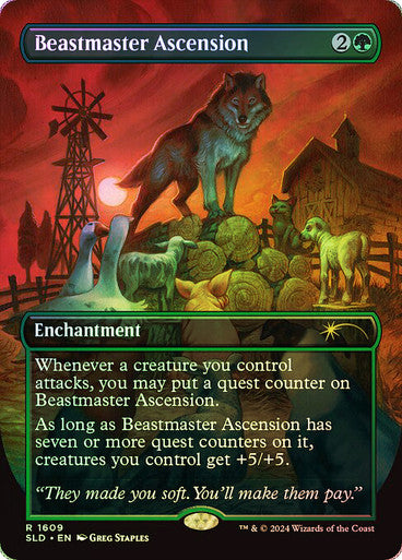 IMPORTABLE DUBAI-Beastmaster Ascension (Secret Lair) (Borderless) Secret Lair Magic: The Gathering English Foil