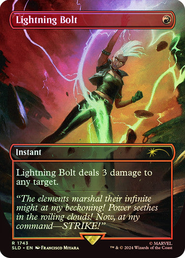 IMPORTABLE DUBAI-Lightning Bolt (Marvel) (Secret Lair) (#1743) (Borderless) Secret Lair Magic: The Gathering English Foil