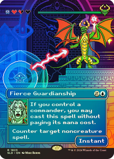 IMPORTABLE DUBAI-Fierce Guardianship (Secret Lair) (Borderless) Secret Lair Magic: The Gathering English Foil