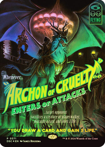 IMPORTABLE DUBAI-Archon of Cruelty (Borderless) Duskmourn: House of Horror Commander - Variants Magic: The Gathering English Foil