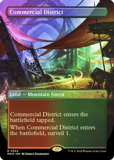 IMPORTABLE DUBAI-Commercial District (Borderless) Murders at Karlov Manor - Variants Magic: The Gathering English Foil