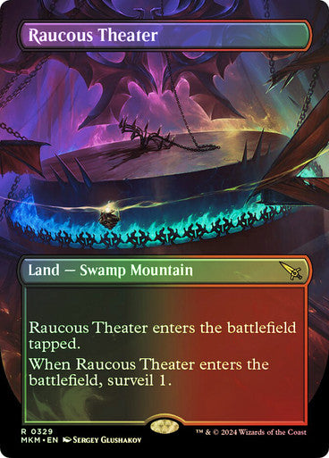 IMPORTABLE DUBAI-Raucous Theater (Borderless) Murders at Karlov Manor - Variants Magic: The Gathering English Foil