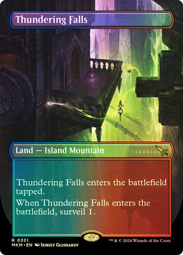 IMPORTABLE DUBAI-Thundering Falls (Borderless) Murders at Karlov Manor - Variants Magic: The Gathering English Foil