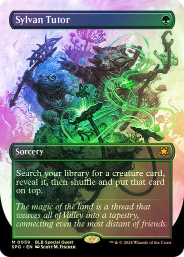 IMPORTABLE DUBAI-Sylvan Tutor (Borderless) Special Guests Magic: The Gathering English Foil