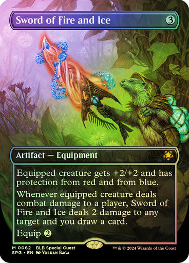 IMPORTABLE DUBAI-Sword of Fire and Ice (Borderless) Special Guests Magic: The Gathering English Foil