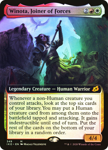 IMPORTABLE DUBAI-Winota, Joiner of Forces (Extended Art) Ikoria: Lair of Behemoths - Variants Magic: The Gathering English Foil