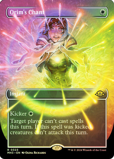 IMPORTABLE DUBAI-Orim's Chant (Borderless) Modern Horizons 3 - Variants Magic: The Gathering English Foil