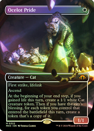 IMPORTABLE DUBAI-Ocelot Pride (Borderless) Modern Horizons 3 - Variants Magic: The Gathering English Foil