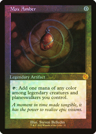 IMPORTABLE DUBAI-Mox Amber (#035) (Retro Frame) The Brothers' War Retro Artifacts Magic: The Gathering English Foil