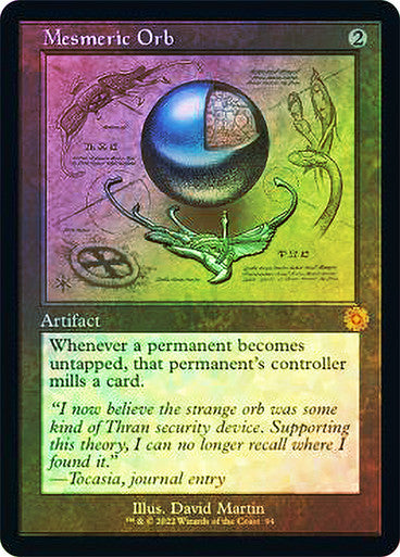 IMPORTABLE DUBAI-Mesmeric Orb (#094) (Retro Frame) The Brothers' War Retro Artifacts - Schematics Magic: The Gathering English Foil