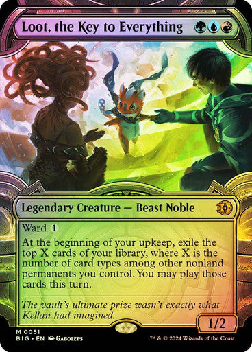 IMPORTABLE DUBAI-Loot, the Key to Everything (#051) (Showcase) The Big Score - Variants Magic: The Gathering English Foil