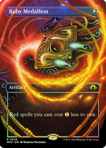 IMPORTABLE DUBAI-Ruby Medallion (Borderless) Modern Horizons 3 - Variants Magic: The Gathering English Foil