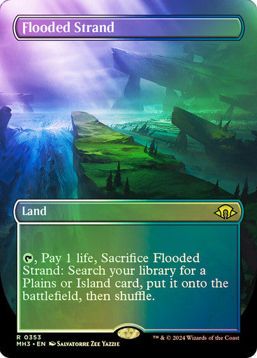 IMPORTABLE DUBAI-Flooded Strand (Borderless) Modern Horizons 3 - Variants Magic: The Gathering English Foil