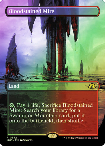IMPORTABLE DUBAI-Bloodstained Mire (Borderless) Modern Horizons 3 - Variants Magic: The Gathering English Foil