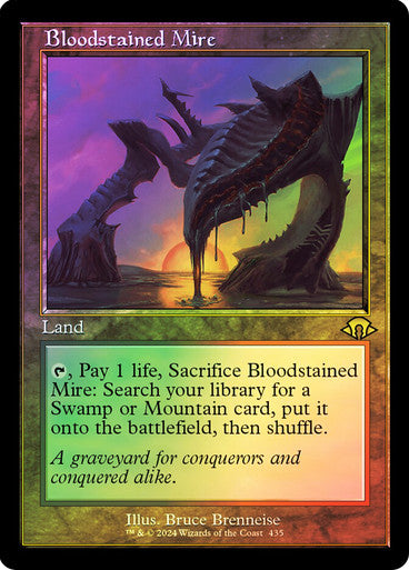 IMPORTABLE DUBAI-Bloodstained Mire (Retro Frame) Modern Horizons 3 - Retro Frame Magic: The Gathering English Foil