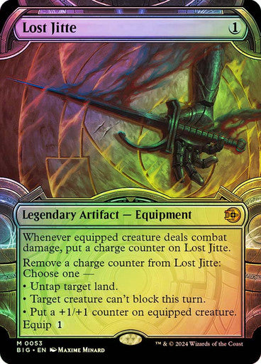 IMPORTABLE DUBAI-Lost Jitte (#053) (Showcase) The Big Score - Variants Magic: The Gathering English Foil