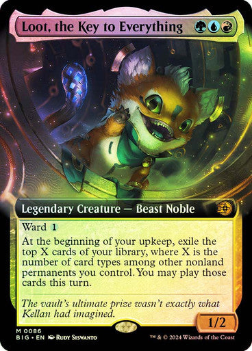 IMPORTABLE DUBAI-Loot, the Key to Everything (#086) (Extended Art) The Big Score - Variants Magic: The Gathering English Foil