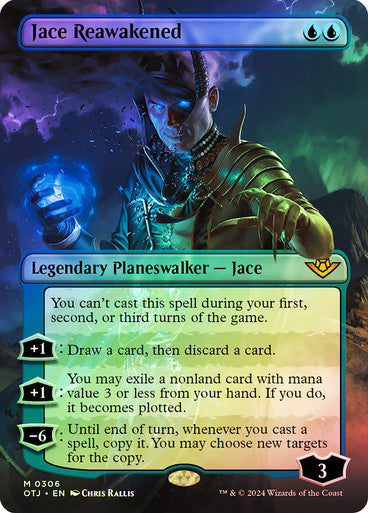 IMPORTABLE DUBAI-Jace Reawakened (Borderless) Outlaws of Thunder Junction - Variants Magic: The Gathering English Foil