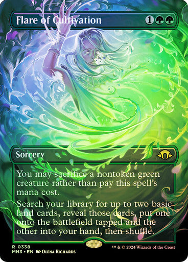 IMPORTABLE DUBAI-Flare of Cultivation (Borderless) Modern Horizons 3 - Variants Magic: The Gathering English Foil