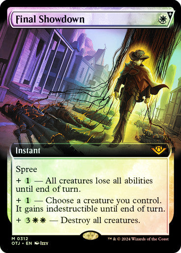 IMPORTABLE DUBAI-Final Showdown (Extended Art) Outlaws of Thunder Junction - Variants Magic: The Gathering English Foil