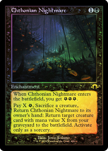 IMPORTABLE DUBAI-Chthonian Nightmare (Retro Frame) Modern Horizons 3 - Retro Frame Magic: The Gathering English Foil