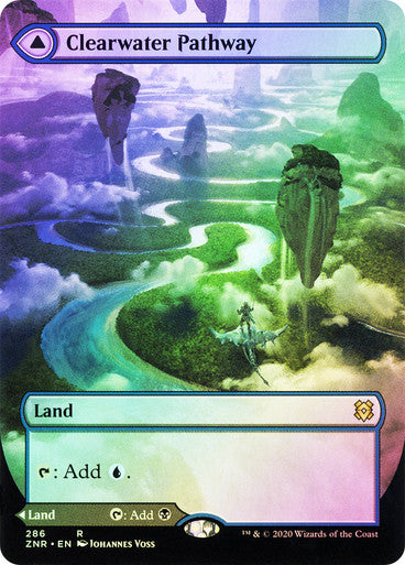 IMPORTABLE DUBAI-Clearwater Pathway // Murkwater Pathway (Borderless) Zendikar Rising - Variants Magic: The Gathering English Foil