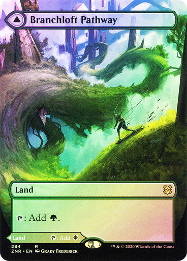 IMPORTABLE DUBAI-Branchloft Pathway // Boulderloft Pathway (Borderless) Zendikar Rising - Variants Magic: The Gathering English Foil