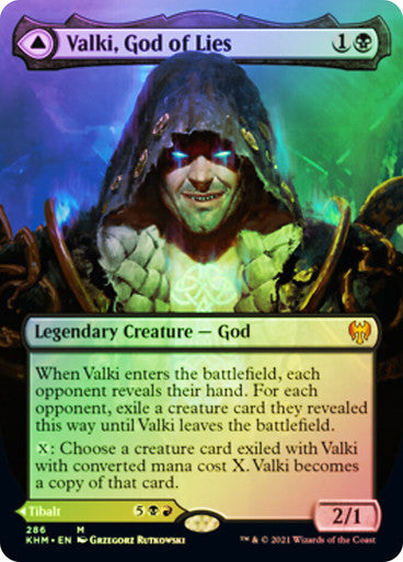 IMPORTABLE DUBAI-Valki, God of Lies // Tibalt, Cosmic Impostor (Borderless) Kaldheim - Variants Magic: The Gathering English Foil