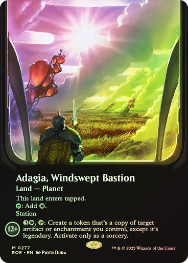 PROXY DUBAI-Adagia, Windswept Bastion (Borderless) Edge of Eternities - Variants Magic: The Gathering English Foil
