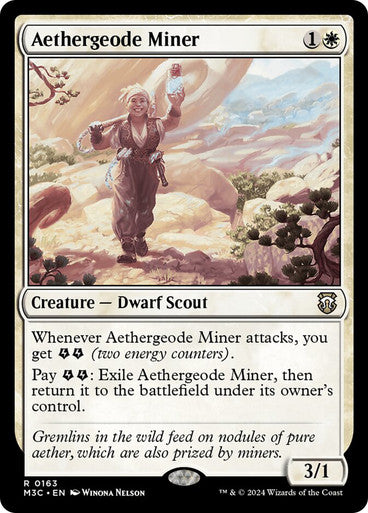ORIGINAL-Aethergeode Miner Modern Horizons 3 Commander Magic: The Gathering English Non-foil
