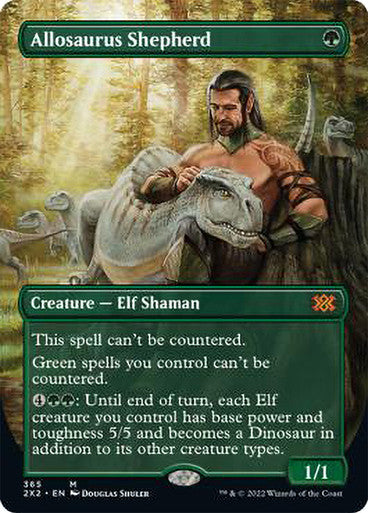IMPORTABLE DUBAI-Allosaurus Shepherd (Borderless) Double Masters 2022 - Variants Magic: The Gathering English Non-foil