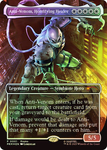 PROXY DUBAI-Anti-Venom, Horrifying Healer (Marvel) (Marvel Legends Figures) Promo Foil Borderless English Magic: The Gathering