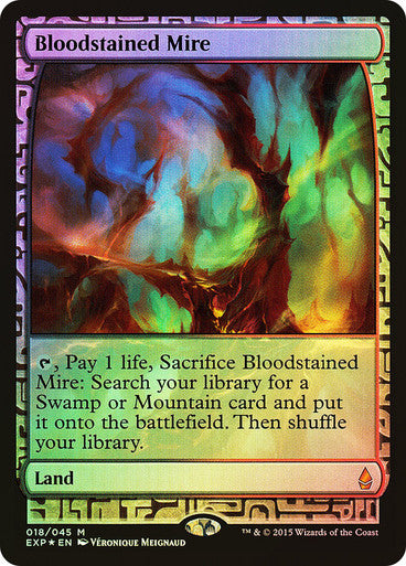 IMPORTABLE DUBAI-Bloodstained Mire (Full Art) Masterpiece Series: Zendikar Expeditions Magic: The Gathering English Foil