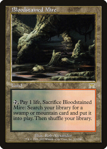 IMPORTABLE DUBAI-Bloodstained Mire Onslaught Magic: The Gathering English Non-foil