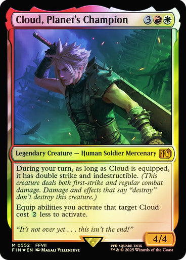 ORIGINAL-Cloud, Planet's Champion FINAL FANTASY Magic: The Gathering English Foil