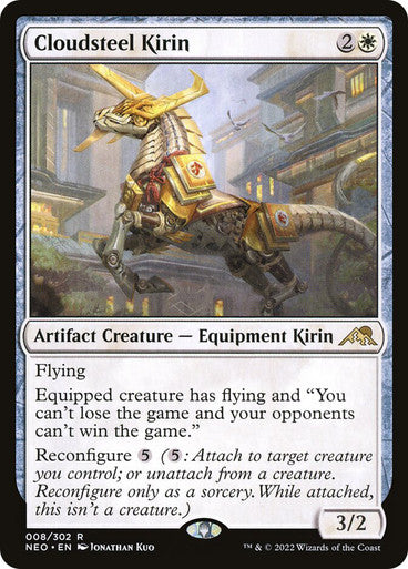 ORIGINAL-Cloudsteel Kirin Kamigawa: Neon Dynasty Magic: The Gathering ESPAÑOL Non-foil