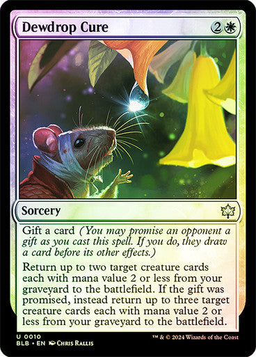 ORIGINAL-Dewdrop Cure Bloomburrow Foil Default English Magic: The Gathering